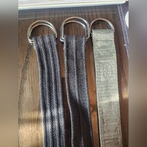 D ring Canvas belts x3